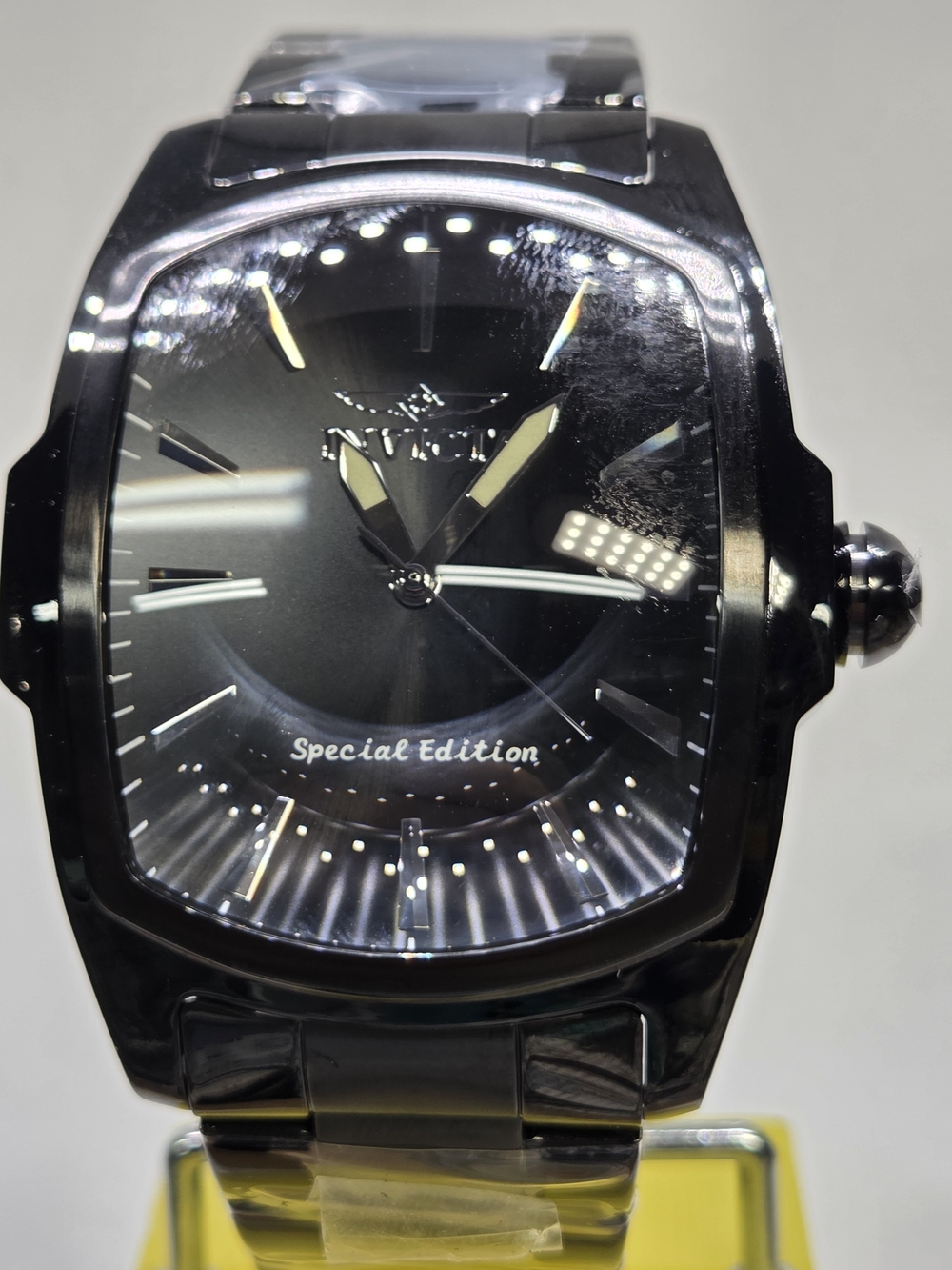 Invicta Lupah Men's Special Edition Watch Black Dial Stainless Steel 50800 NIB